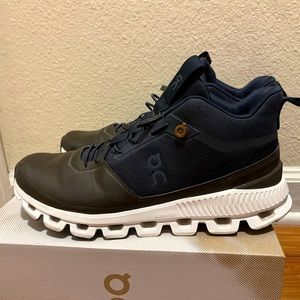 ONCLOUD CLOUD RUNNING /CLOUD HI Waterproof Ink/Brown Men's Size 9